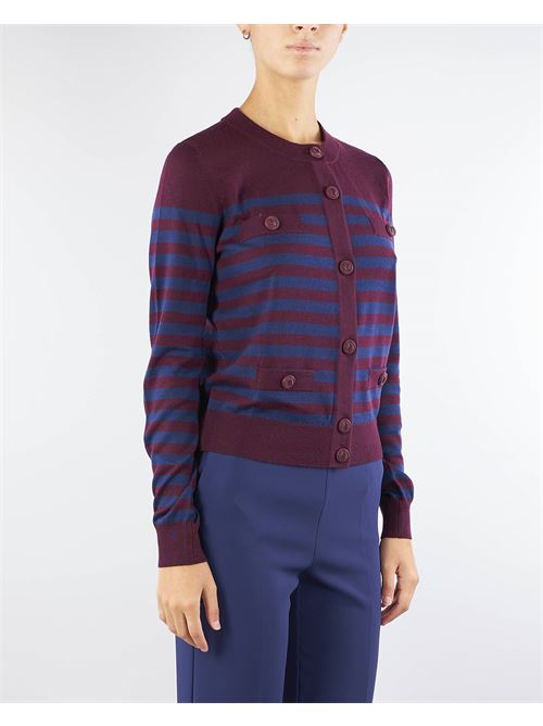 Striped wool cardigan Elisabetta Franchi ELISABETTA FRANCHI | Sweater | MK68S46E2CN9